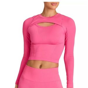 Alala pink cutout crop long sleeve